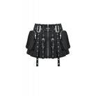 Darkinlove Women's Punk Eyelet Strappy Big Pocket Pleated Skirt