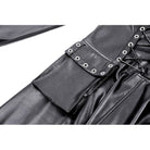 Darkinlove Women's Punk Eyelets Side Slit Irregular Hem Dress