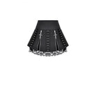Darkinlove Women's Punk Floral Lace Patchwork Cross Zipper Mini Skirt
