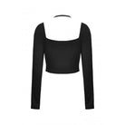 Darkinlove Women's Punk Halterneck Long Sleeved Crop Top