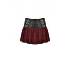 Darkinlove Women's Punk High-waisted Buckle Plaid Skirt