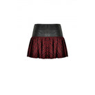 Darkinlove Women's Punk High-waisted Buckle Plaid Skirt