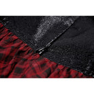 Darkinlove Women's Punk High-waisted Buckle Plaid Skirt