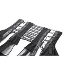 Darkinlove Women's Punk High-waisted Lacing-up High/low Mesh Skirt