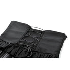 Darkinlove Women's Punk High-waisted Lacing-up High/low Mesh Skirt