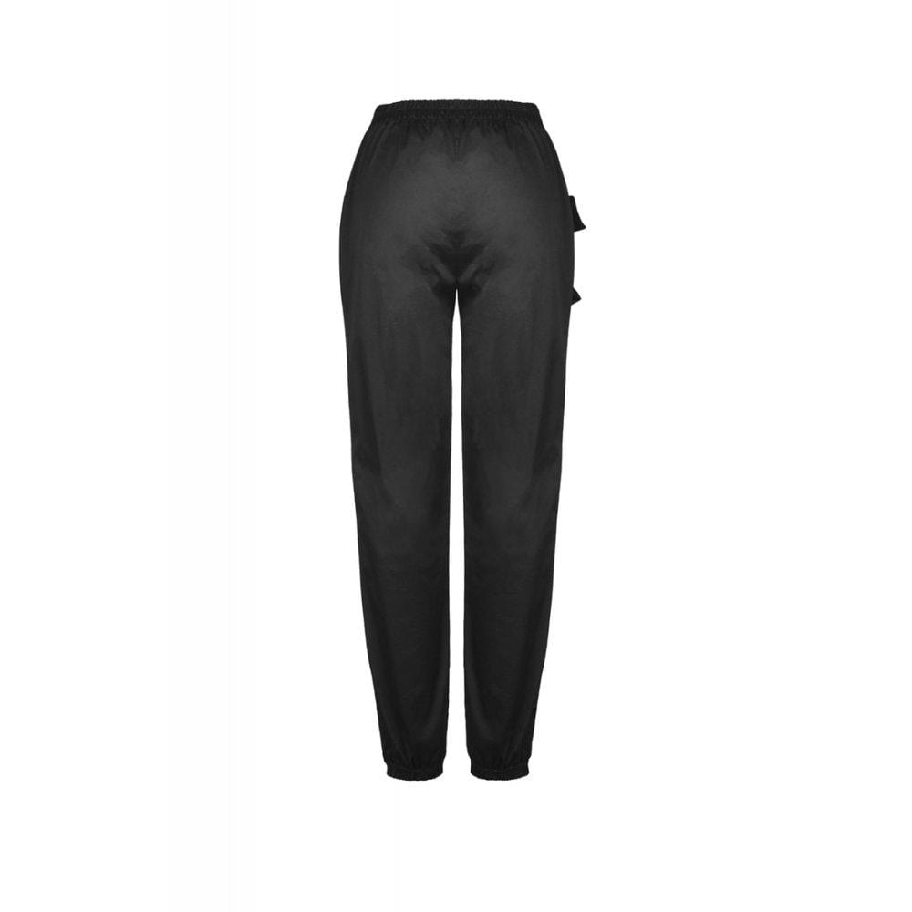 darkinlove Women's Punk Hollowed Thigh Casual Trousers