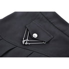 Darkinlove Women's Punk Irregular Buckle Pleated Bustier