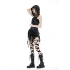 Darkinlove Women's Punk Irregular Cutout Vest with Hood