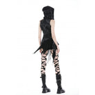 Darkinlove Women's Punk Irregular Cutout Vest with Hood