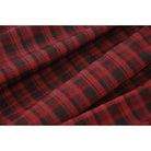 Darkinlove Women's Punk Irregular Faux Leather Splice Plaid Skirt