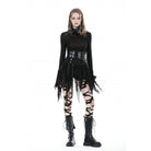 Darkinlove Women's Punk Irregular High-waisted Unedged Skirt