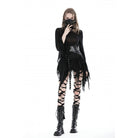 Darkinlove Women's Punk Irregular High-waisted Unedged Skirt