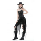 Darkinlove Women's Punk Irregular Ruched Skirt