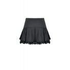 Darkinlove Women's Punk Lace Splice Pleated Skirt