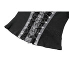 Darkinlove Women's Punk Lace-up Buckle Strap Square-cut Collar Long Sleeve Top