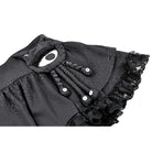 Darkinlove Women's Punk Lace-up Floral Lace Patchwork Evil Eye Tentacle Applique Mini Skirt