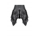 Darkinlove Women's Punk Lacing-up Ripped Short Skirt