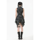 Darkinlove Women's Punk Lacing-up Ripped Short Skirt