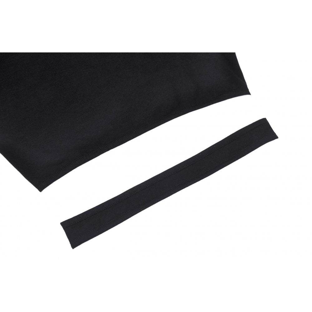 Darkinlove Women's Punk Love Heart Short Sleeved Crop Top