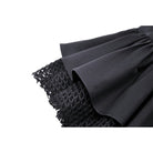 Darkinlove Women's Punk Mesh Splice Buckle Zipper Skirt