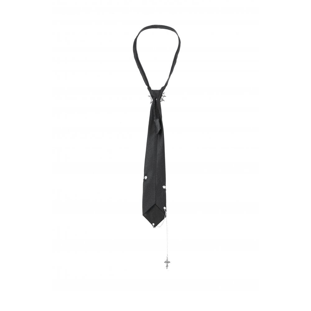 Darkinlove Women's Punk Metal Chain Necktie