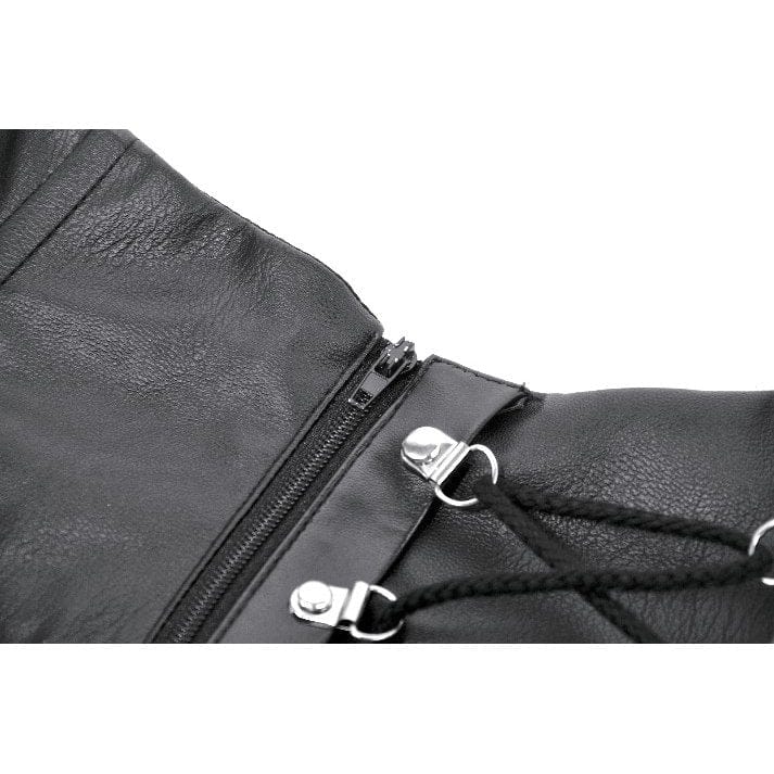 Darkinlove Women's Punk Multi-buckle Lace-up Underbust Corset