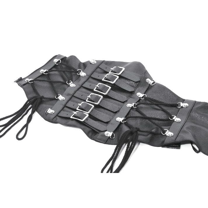 Darkinlove Women's Punk Multi-buckle Lace-up Underbust Corset