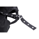 Darkinlove Women's Punk Off Shoulder Eyelet Strap Crop Top