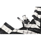 Darkinlove Women's Punk Off-the-Shoulder Bunny Striped Crop Top