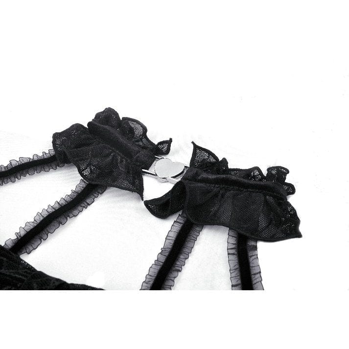 Darkinlove Women's Punk Off-the-Shoulder Lace-up Velvet Party Dress