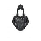 Darkinlove Women's Punk Ripped Cape with Hood