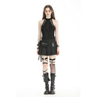 Darkinlove Women's Punk Ripped Halterneck Vest