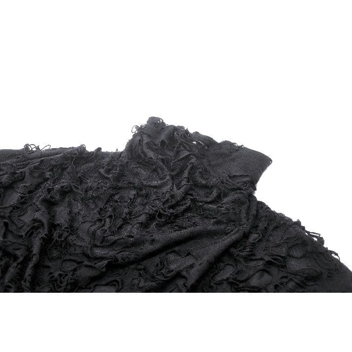 Darkinlove Women's Punk Ripped Lace-up Crop Top