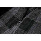 Darkinlove Women's Punk Rivet Plaid Asymmetric Skirt
