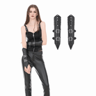 Darkinlove Women's Punk Rivets Buckle Straps Arm Sleeves