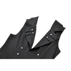 Darkinlove Women's Punk Rivets Lapel Sleeveless Long Coat