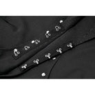 Darkinlove Women's Punk Rivets Lapel Sleeveless Long Coat