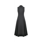 Darkinlove Women's Punk Rivets Lapel Sleeveless Long Coat