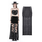 Darkinlove Women's Punk Ruched Ripped High-low Skirt