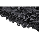 Darkinlove Women's Punk Ruffled Lace Splice Embossed Shorts