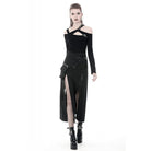Darkinlove Women's Punk Sexy Slit Irregular Long Skirts
