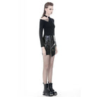 Darkinlove Women's Punk Shining Irregular PU Short Butt-hugging Skirts