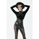 Darkinlove Women's Punk Skeleton Hand Long Sleeved Top