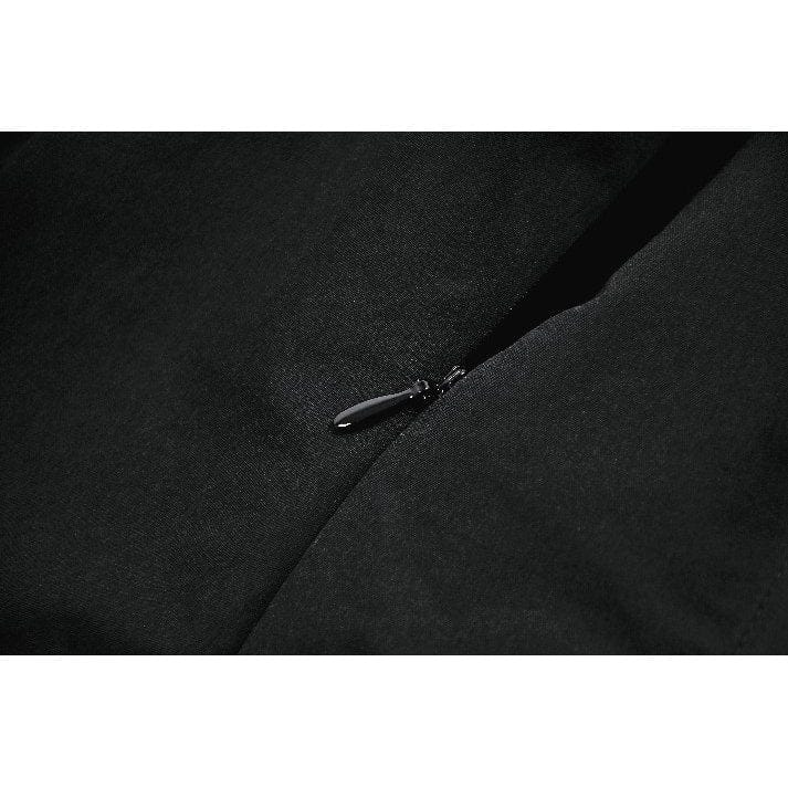 Darkinlove Women's Punk Skull Zip Turn-down Collar Sleeveless Dress