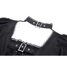 Darkinlove Women's Punk Strappy Buckle Ruffled Dress