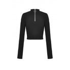 Darkinlove Women's Punk Strappy Cutout Mesh Splice Crop Top