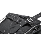 Darkinlove Women's Punk Straps Diagonal Zipper Faux Leather Vest