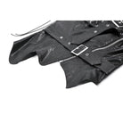 Darkinlove Women's Punk Straps Diagonal Zipper Faux Leather Vest