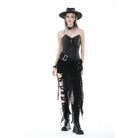 Darkinlove Women's Punk Studded Faux Leather Belt with Bag