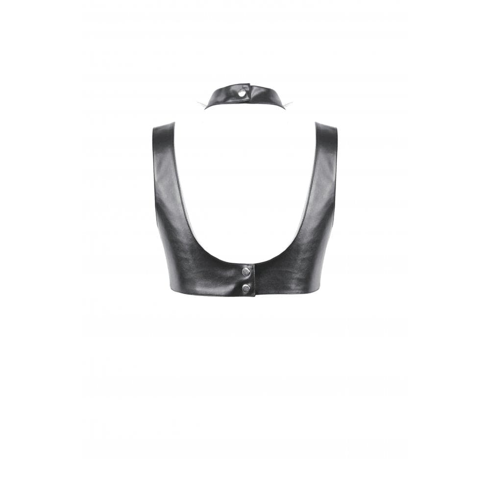 Darkinlove Women's Punk Studded Faux Leather Bustier